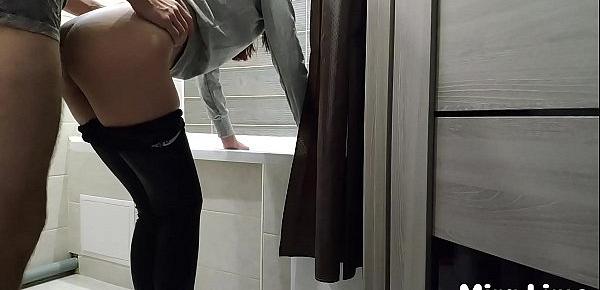  Caught and fucked a girl who gets clothed in the bathroom